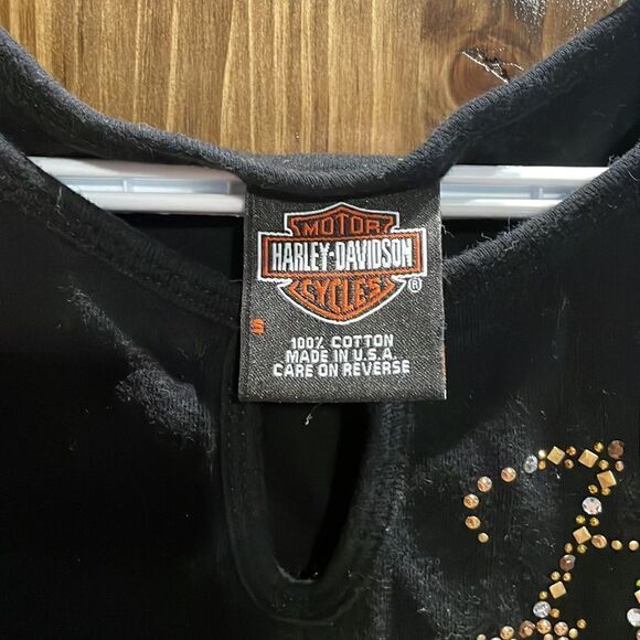 Harley Davidson floral embellished tank - Picture 2 of 8